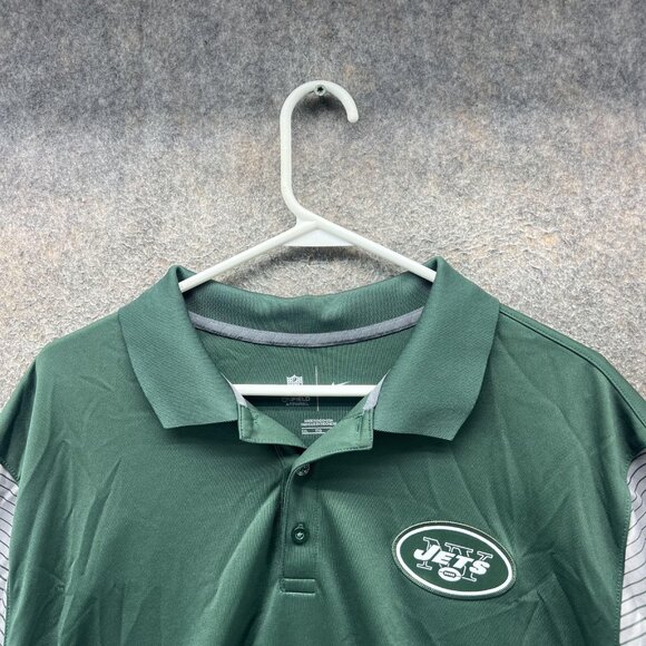New York Jets Shirt Mens 2XL Green Gray NFL Football Nike Dri Fit Polo - Picture 4 of 12